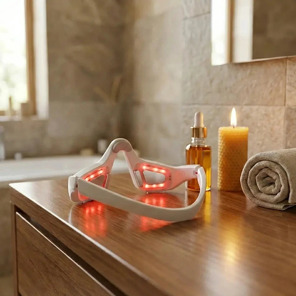 Masajeador de Ojeras con Luz Roja y EMS | Adiós a la Mirada Cansada