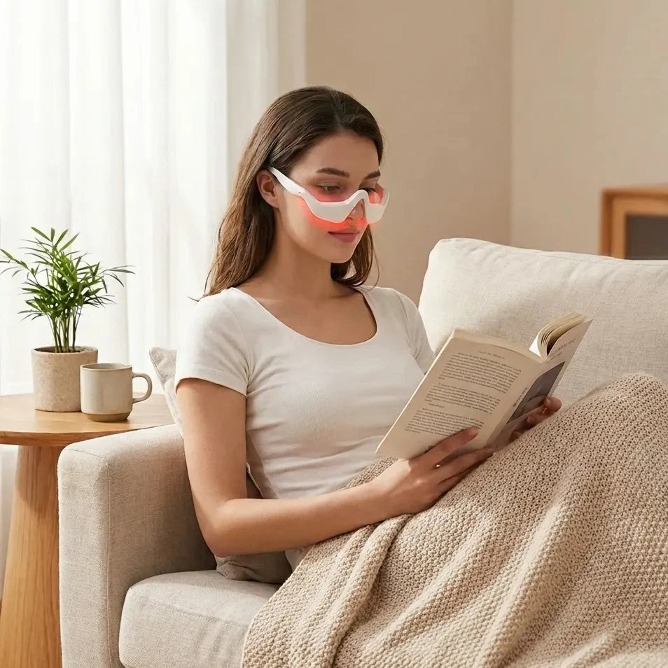 Masajeador de Ojeras con Luz Roja y EMS | Adiós a la Mirada Cansada